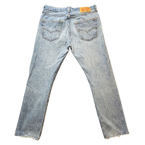 Levis 501 Jeans Mens 33x32 (32x30) Light Wash Straight Leg Denim Pants